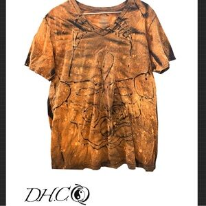 Goodfellow & Co Orange and bleaced T-Shirt